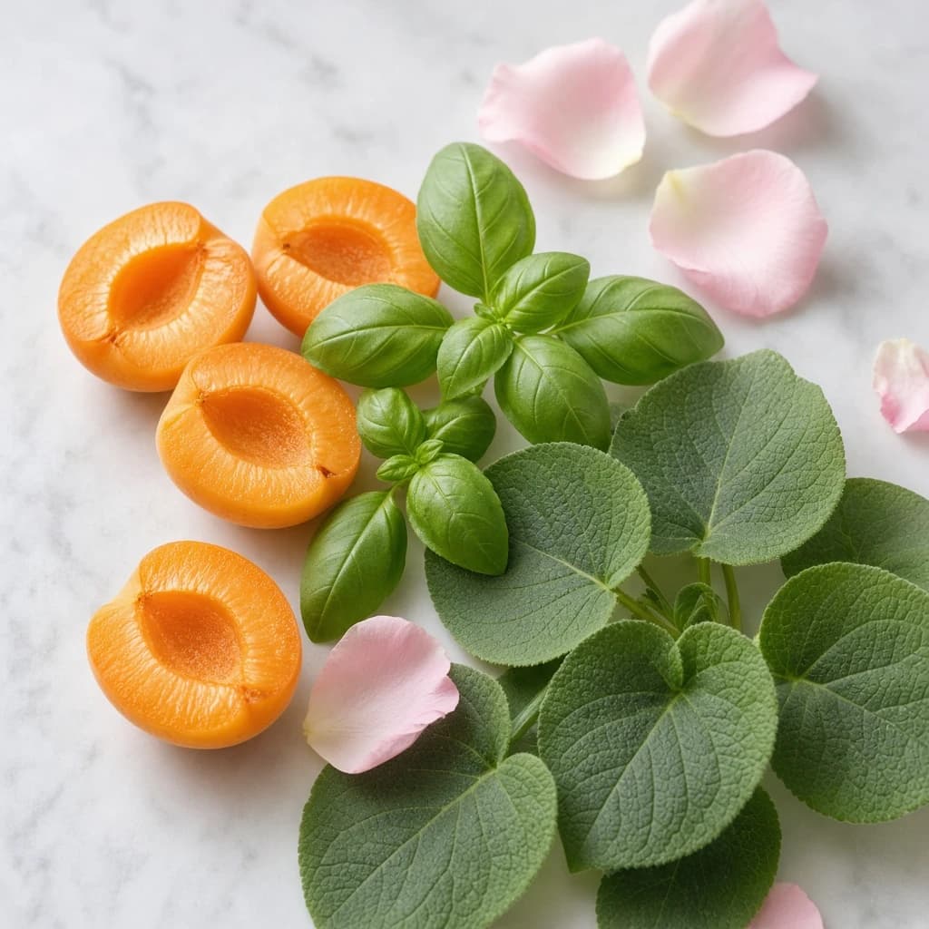 Heart notes — apricot, basil, violet leaf, rose
