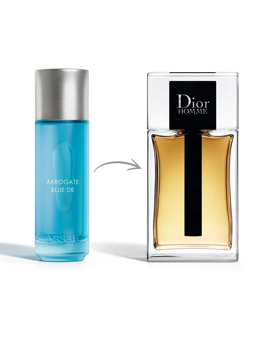 Dupe comparison: Assaf Arrogate Blue De beside Dior Homme 2020