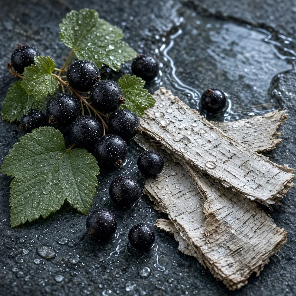 Opening notes — black currant, aquatic notes, birch