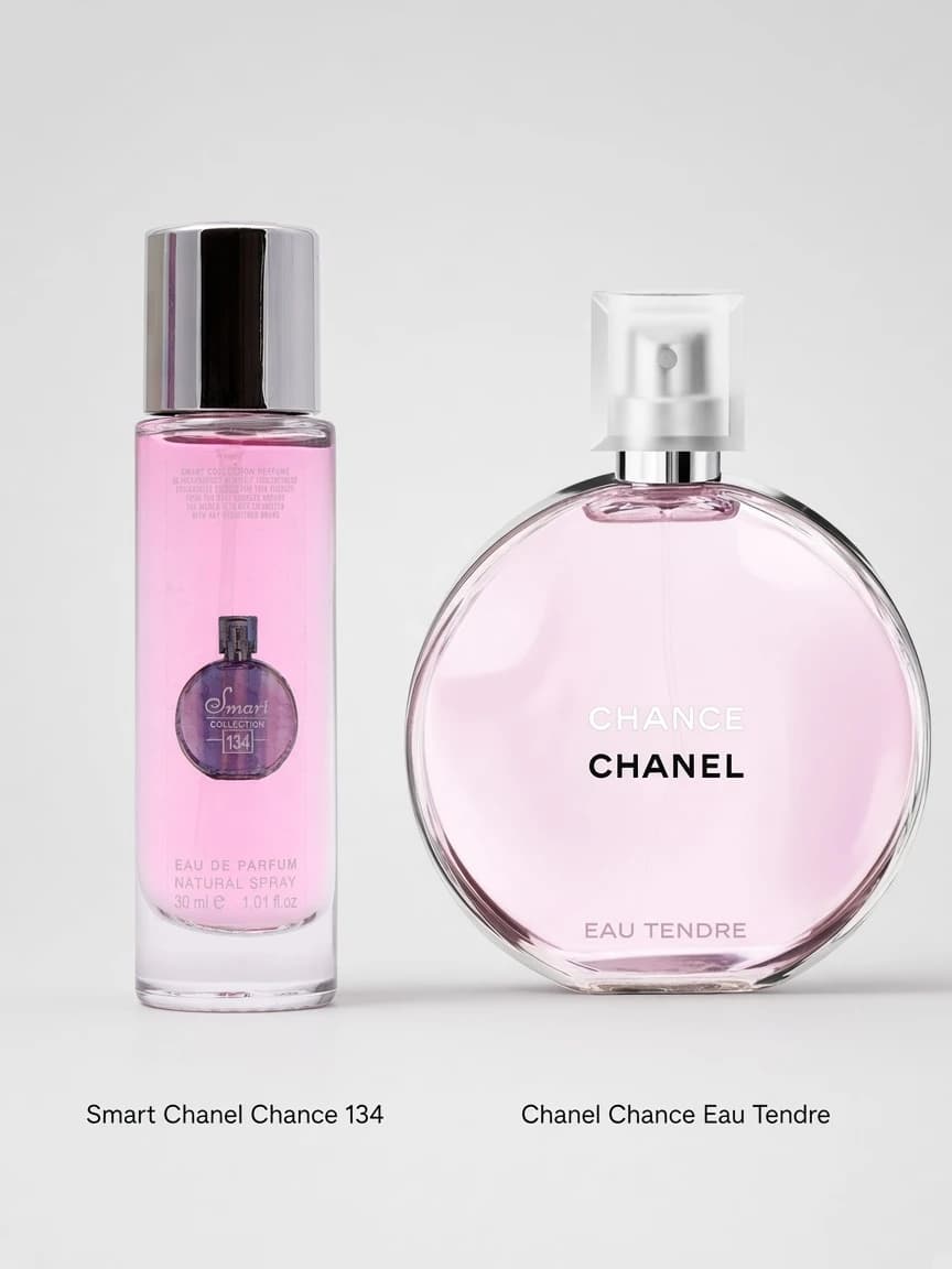 Dupe comparison: Smart 134 beside Chanel Chance Eau Tendre
