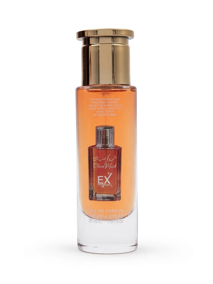 EX Choco Musk bottle studio hero