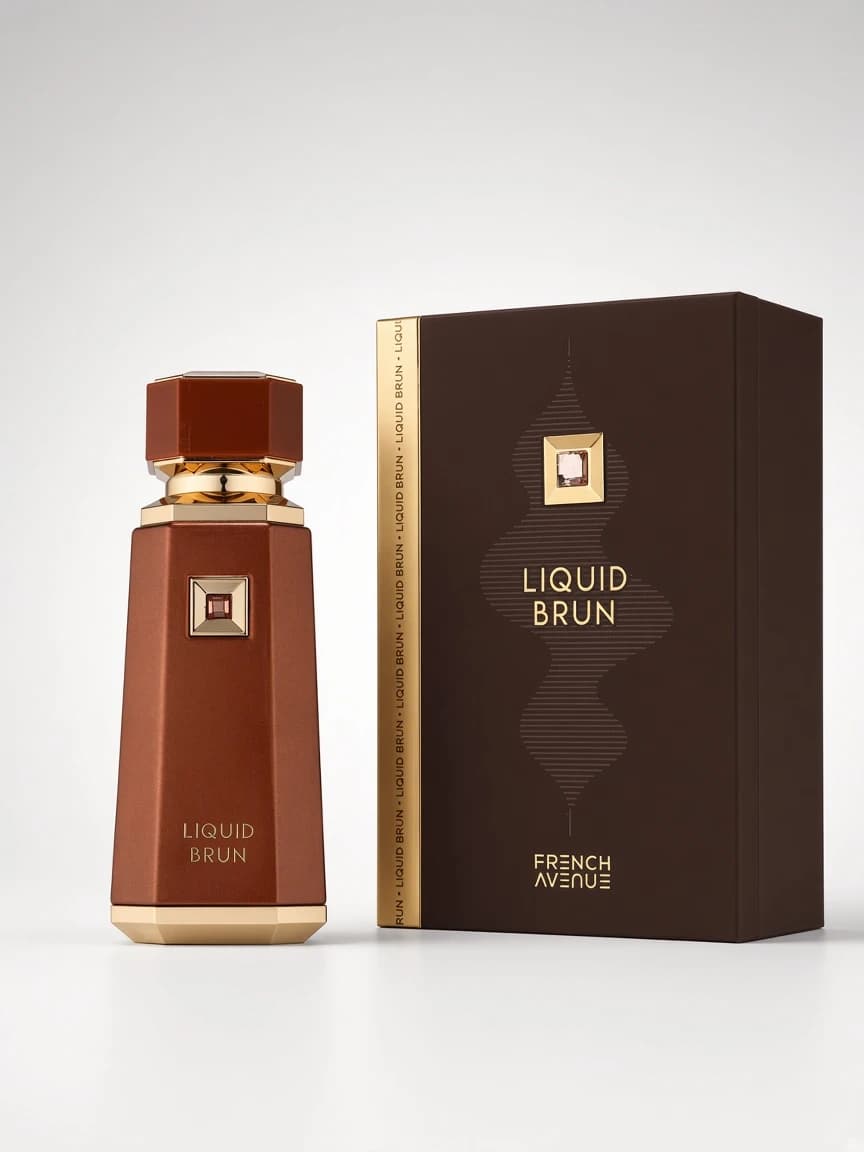 Liquid Brun bottle with official retail box