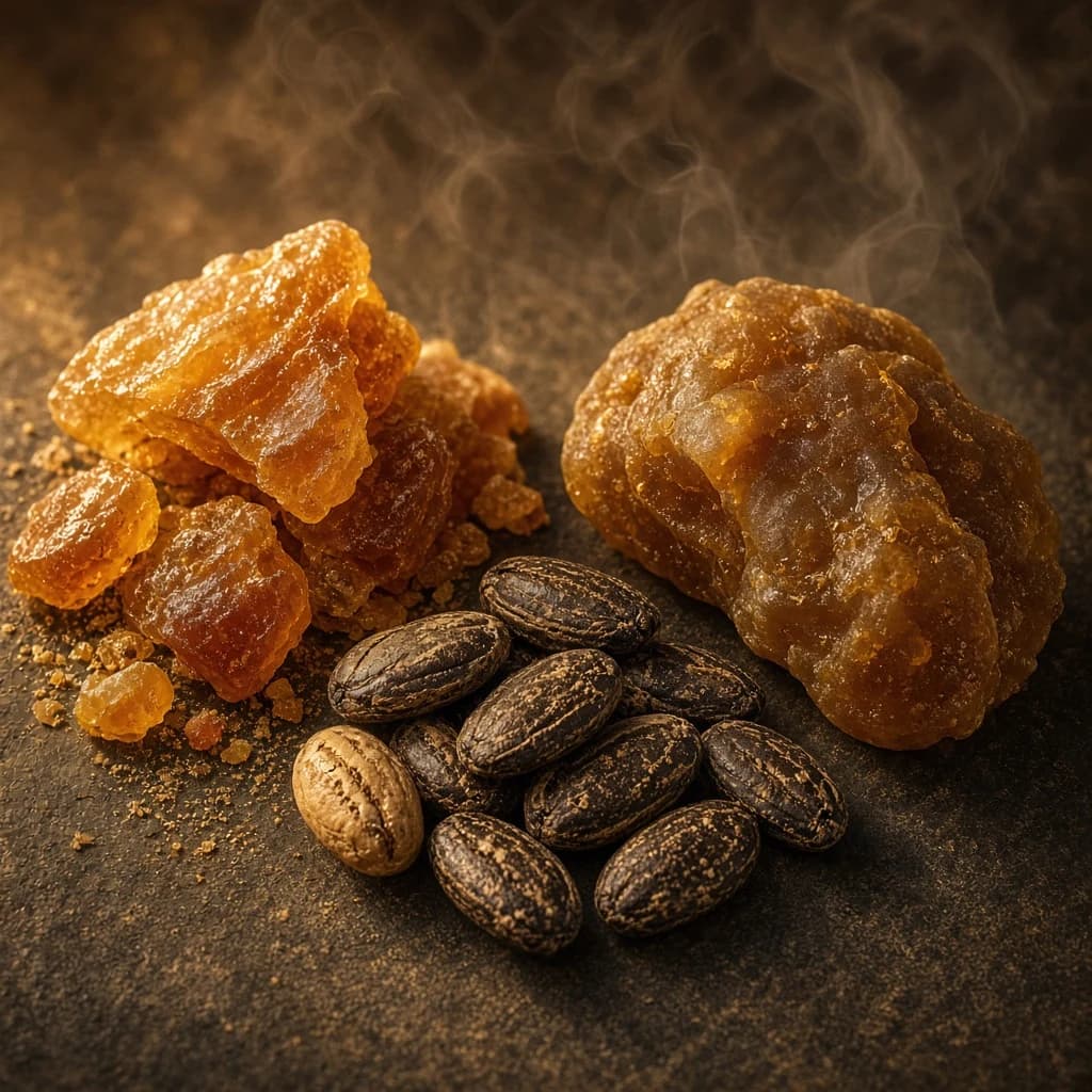 Dry-down notes — amber, ambergris, tonka
