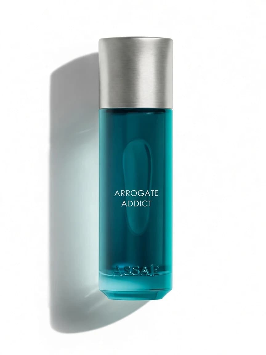 Arrogate Addict bottle — studio hero