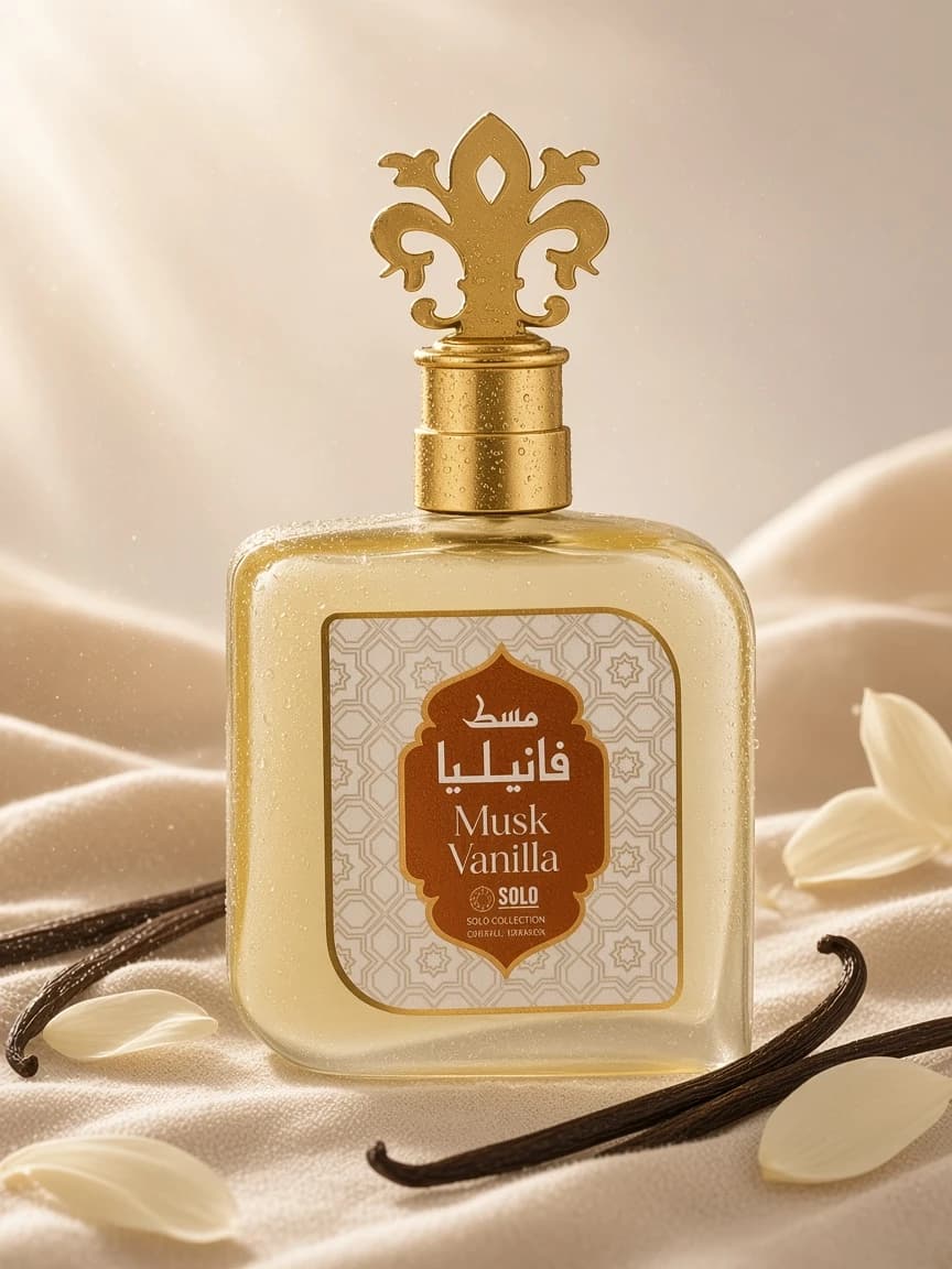 Musk Vanilla campaign — soft musk vanilla daytime wear vibe