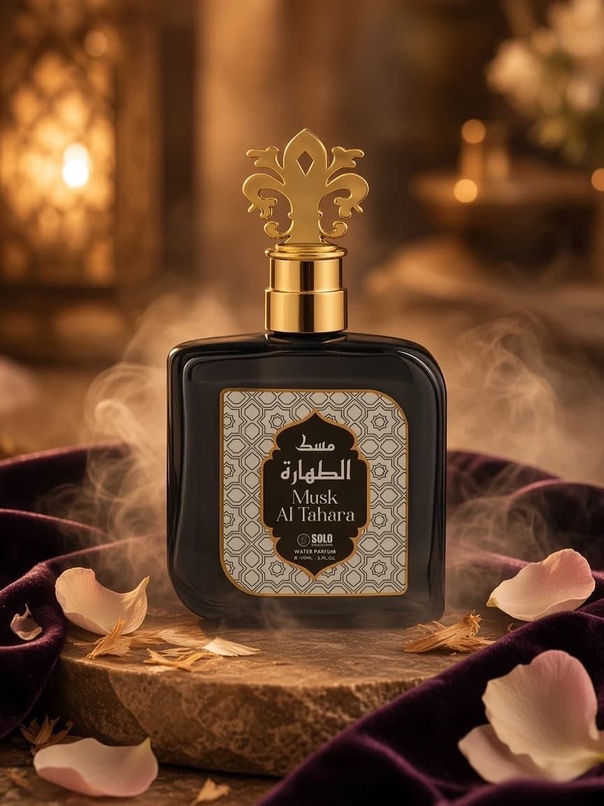 Solo Collection Musk Al Tahara — calm white musk daytime campaign