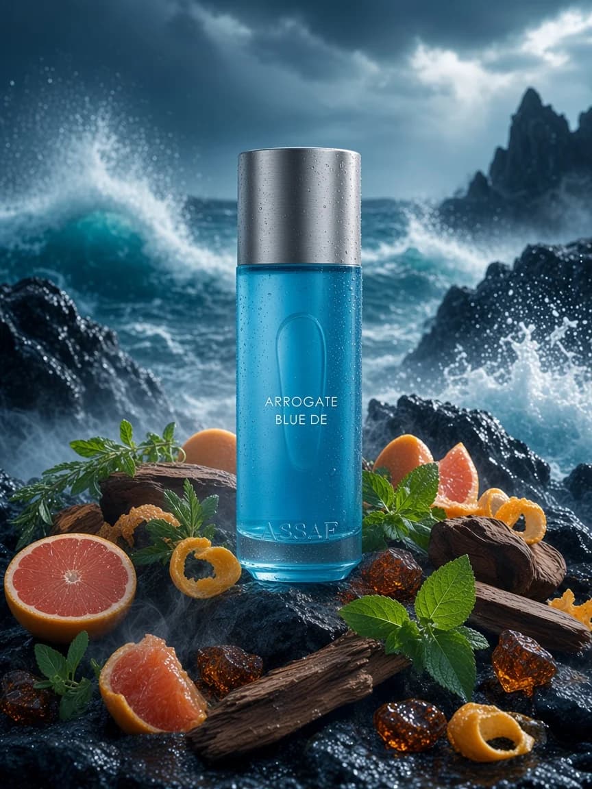 Arrogate Blue De campaign — primary wear-vibe cinematic still
