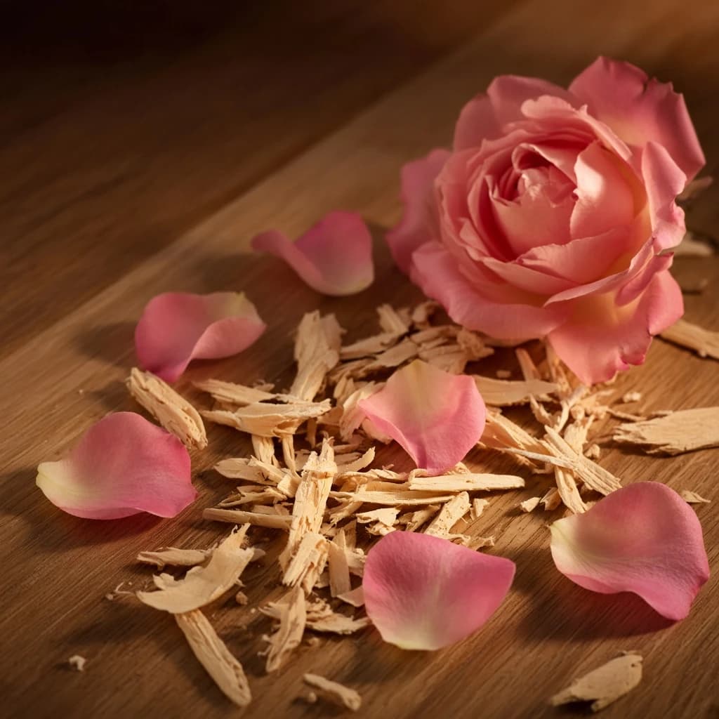 Base notes: rose, sandalwood