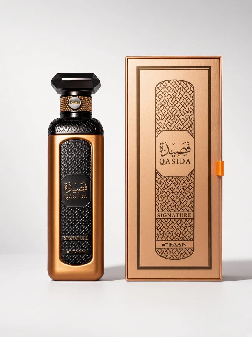 Qasida Signature bottle with official retail box