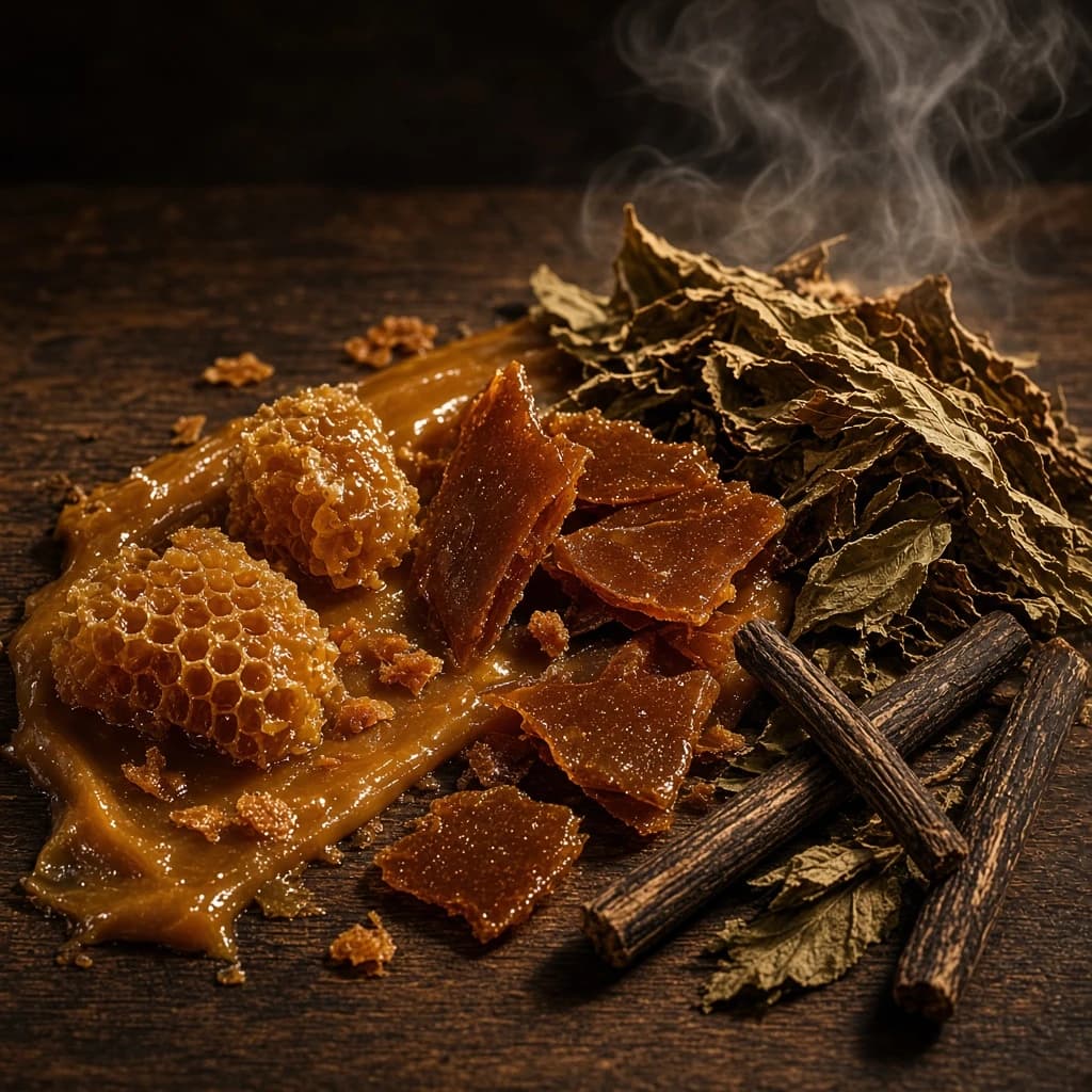 Base notes: beeswax, caramel, patchouli, licorice