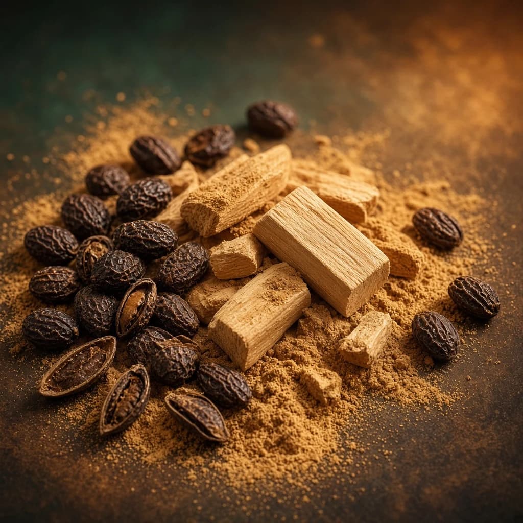 Dry-down notes composition — tonka bean, sandalwood