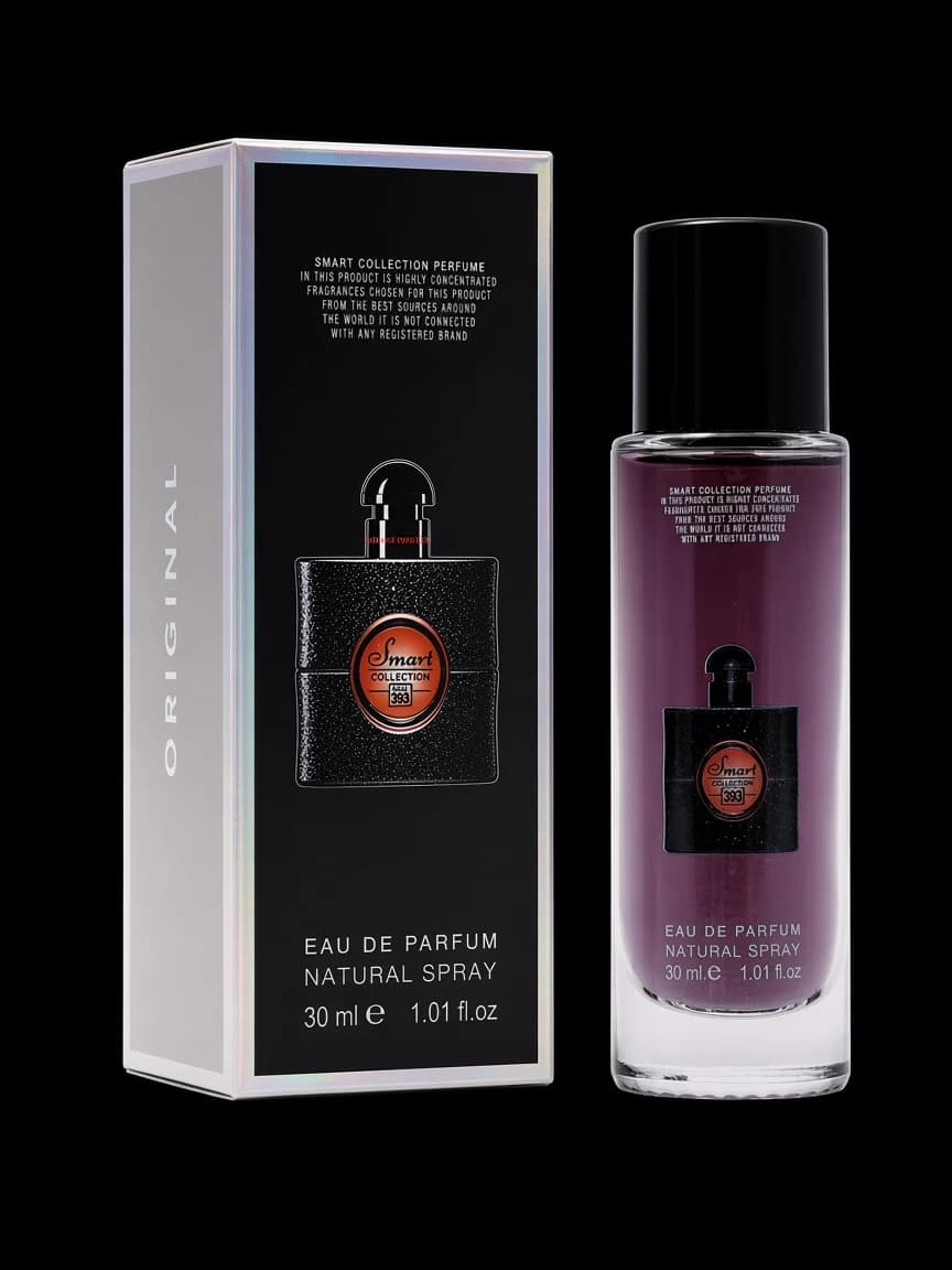 Smart Black Opium 393 retail box and bottle