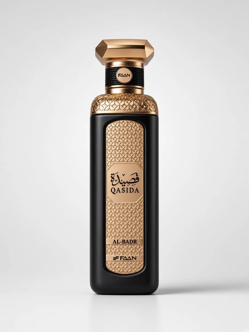 Qasida Al Badr bottle — studio hero