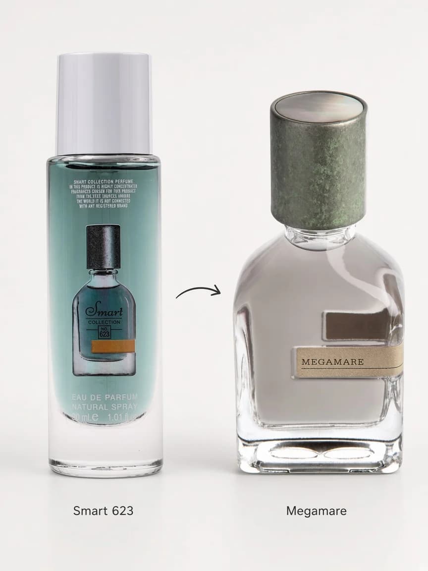 Dupe comparison — Smart Megamare 623 beside Orto Parisi Megamare