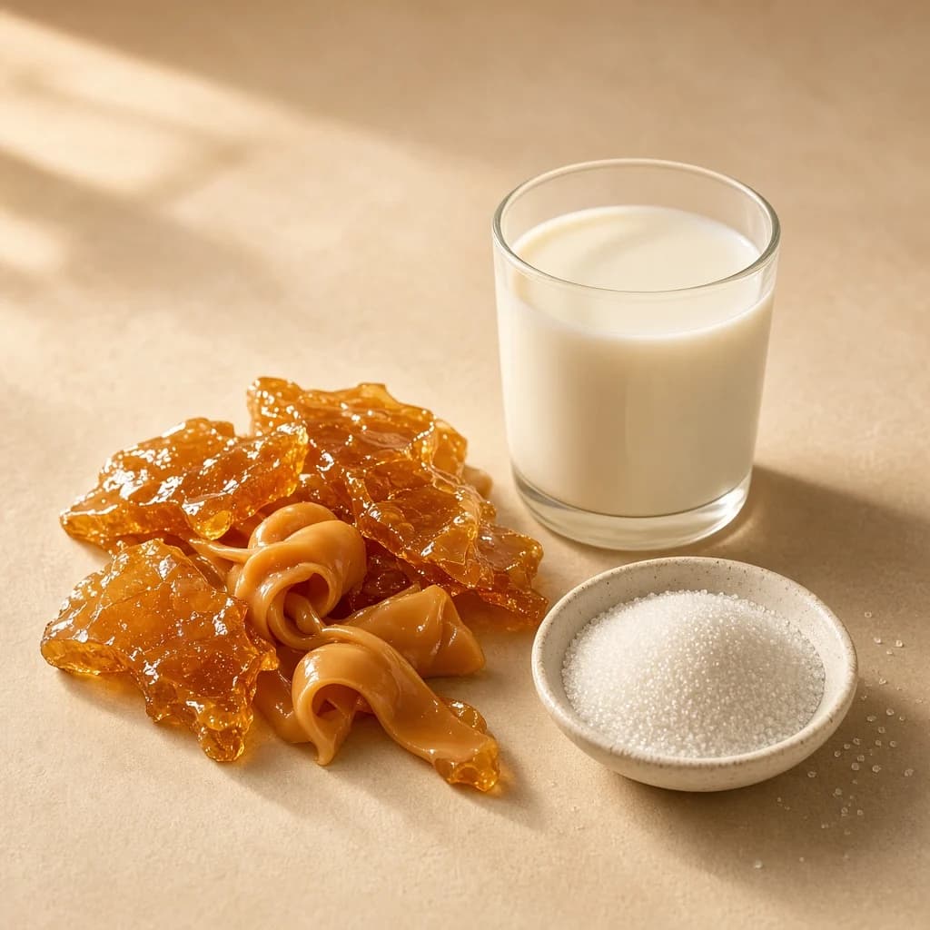 Opening notes composition — caramel, milk, sugar