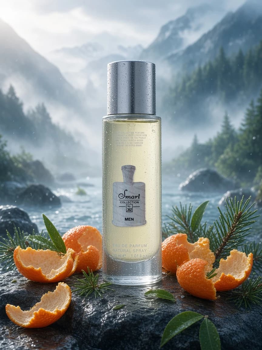 Smart Creed White 362 campaign — cool alpine citrus wear vibe