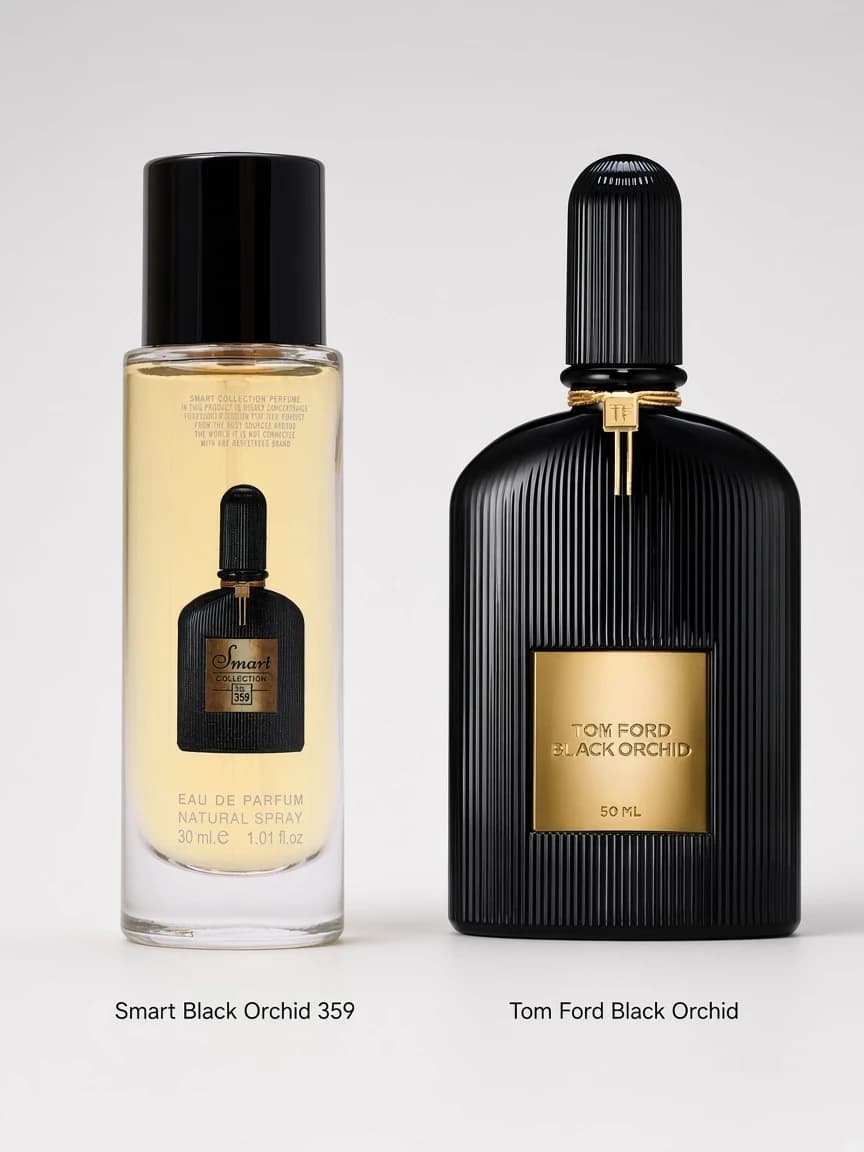 Dupe comparison: Smart 359 beside Tom Ford Black Orchid