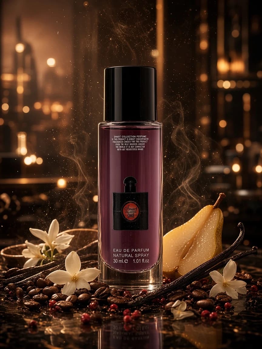 Smart Black Opium 393 campaign — night coffee-vanilla wear vibe