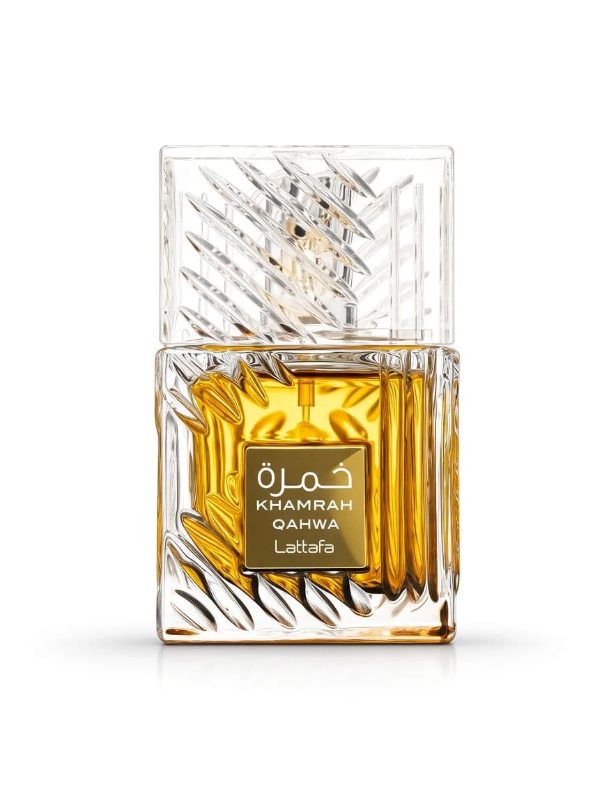 Khamrah Qahwa by Lattafa — studio bottle hero