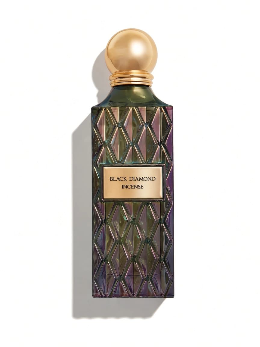 Black Diamond Incense bottle — studio hero