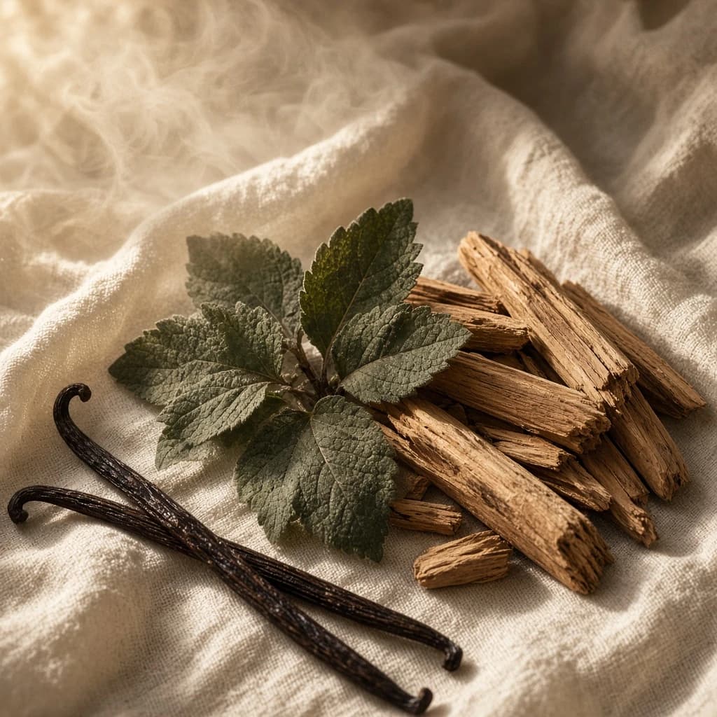 Base notes: musk, vanilla, patchouli, cedarwood