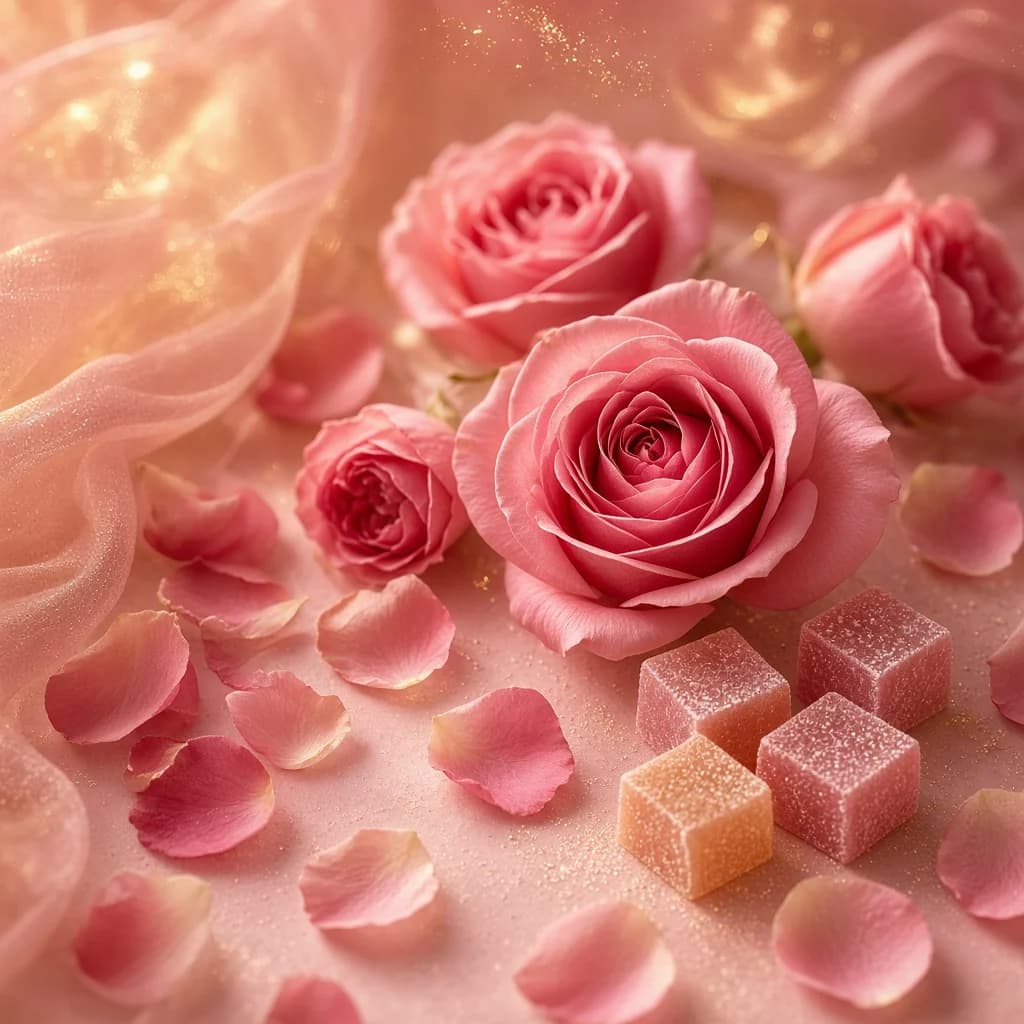Heart notes composition — Turkish rose