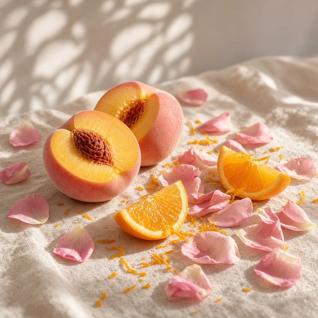 Opening notes: peach, orange, rose