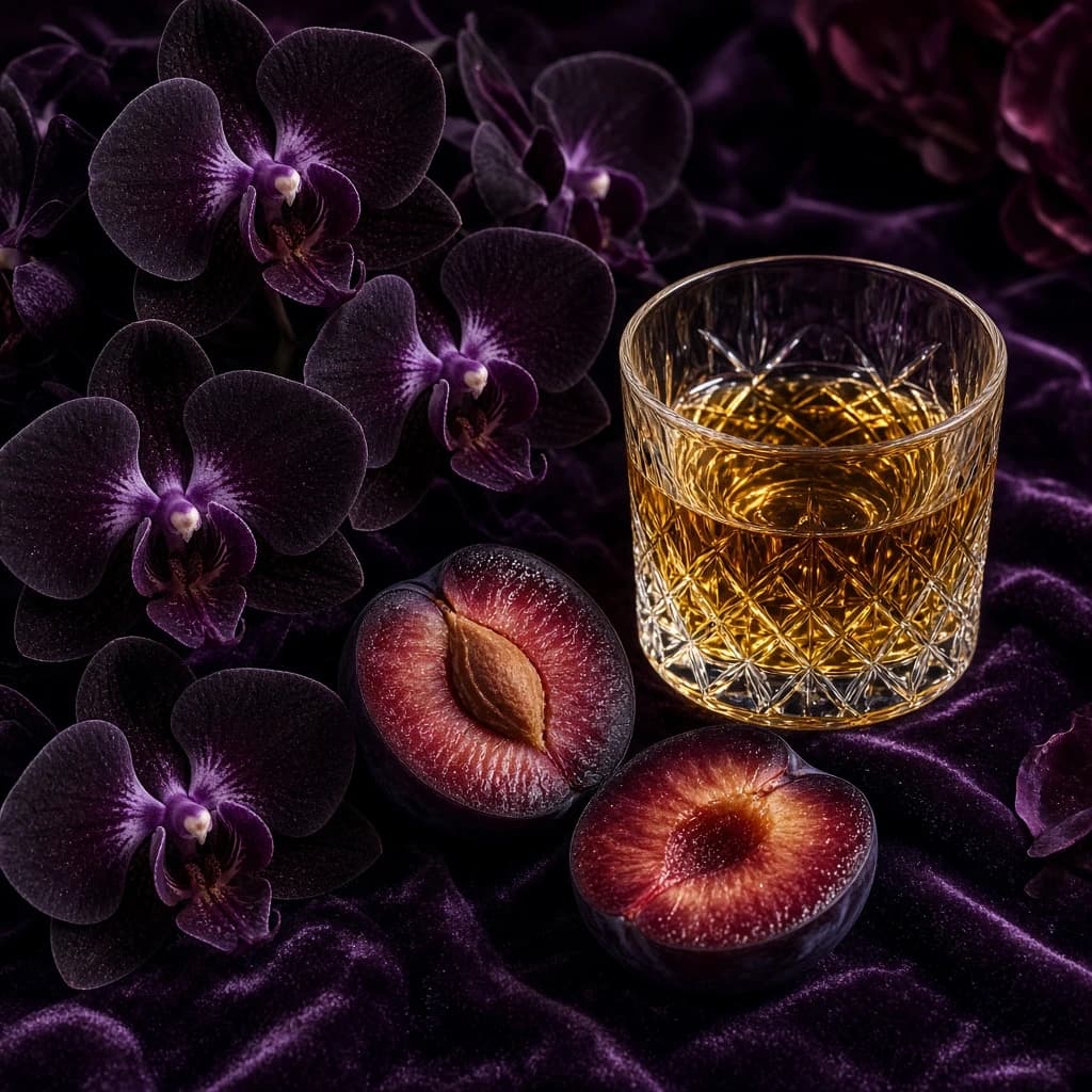 Heart notes: black orchid, black plum, rum absolute