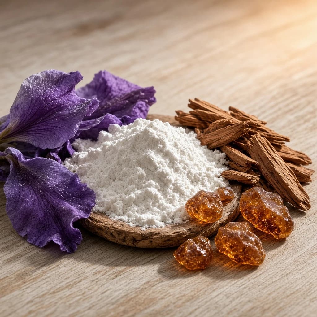 Base notes: musk, iris, Virginia cedarwood, amber
