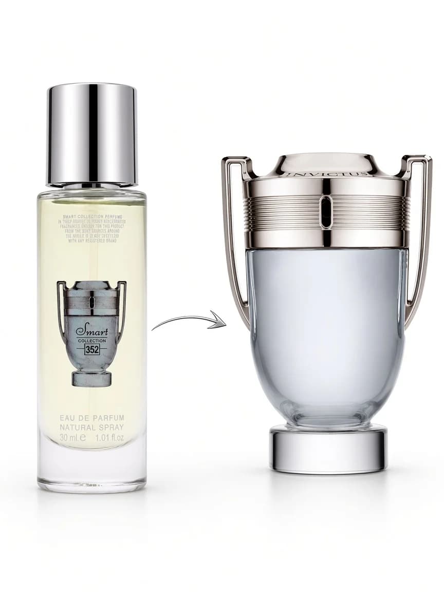 Dupe comparison — Smart Invictus 352 beside Rabanne Invictus