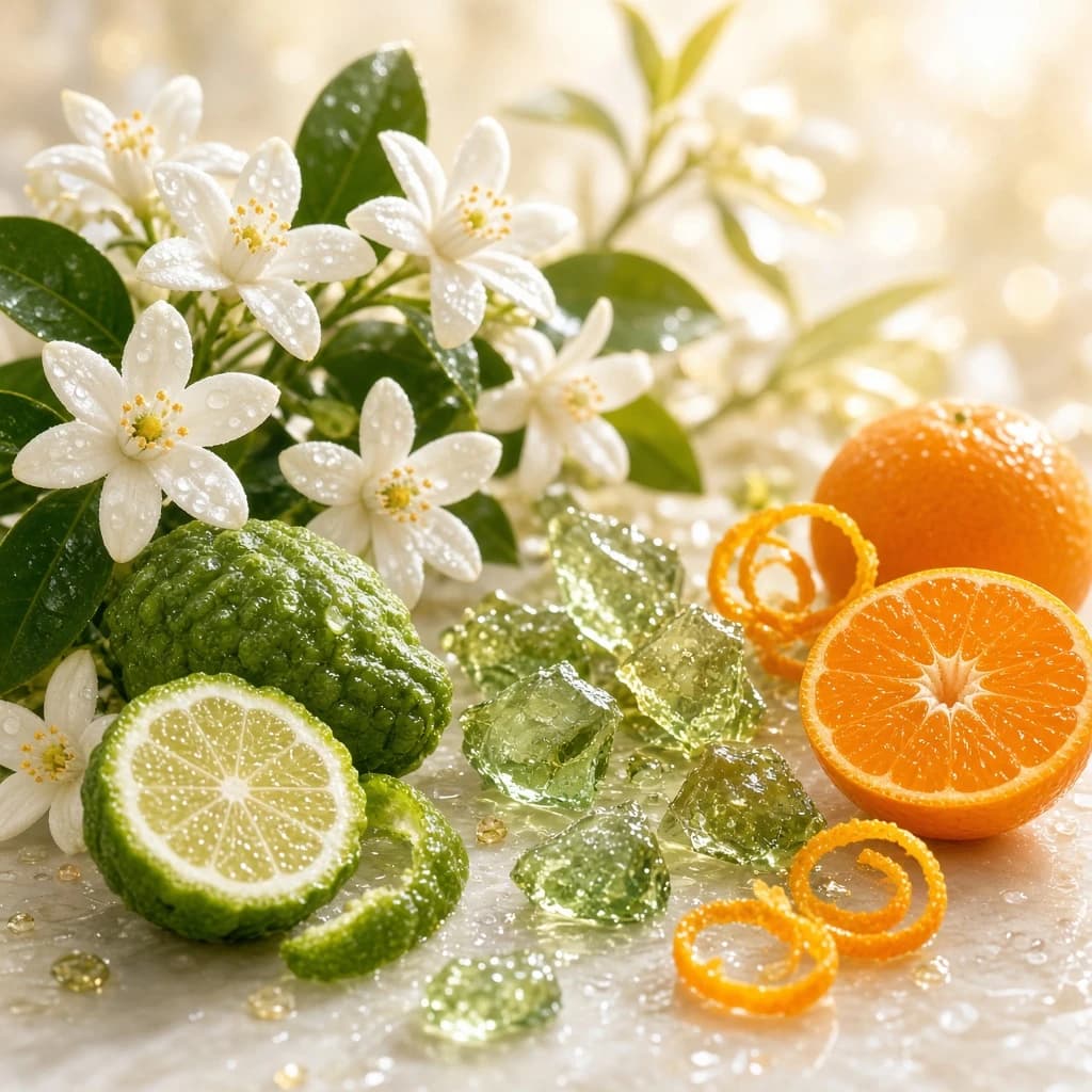 Opening notes: orange blossom, bergamot, mandarin, galbanum