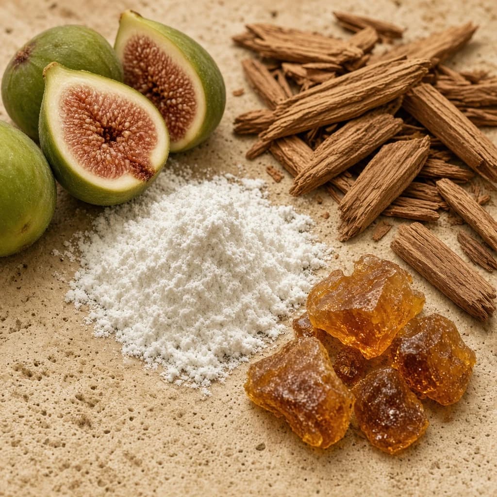 Dry-down notes — fig, musk, amber, cedarwood