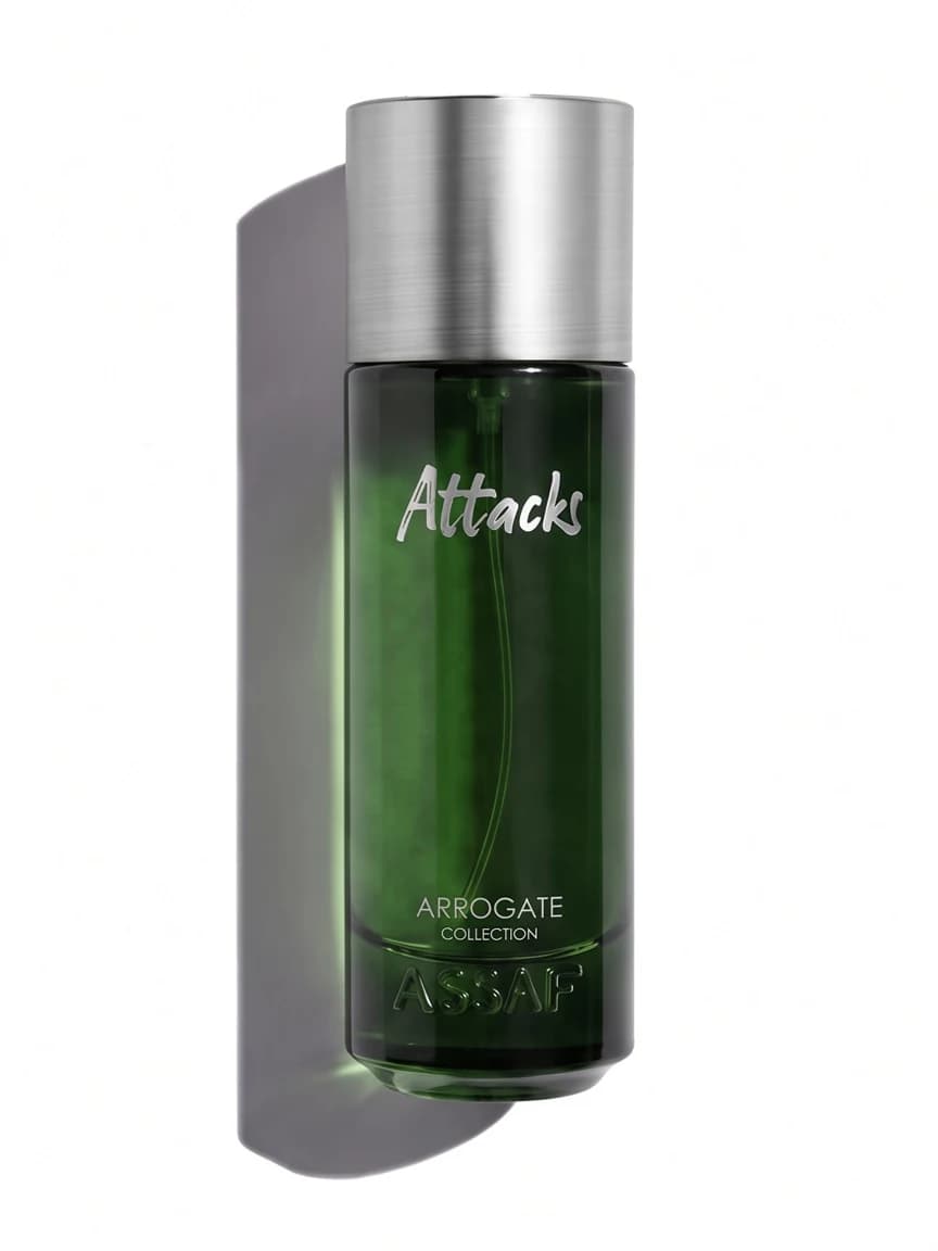 Arrogate Attacks bottle — studio hero