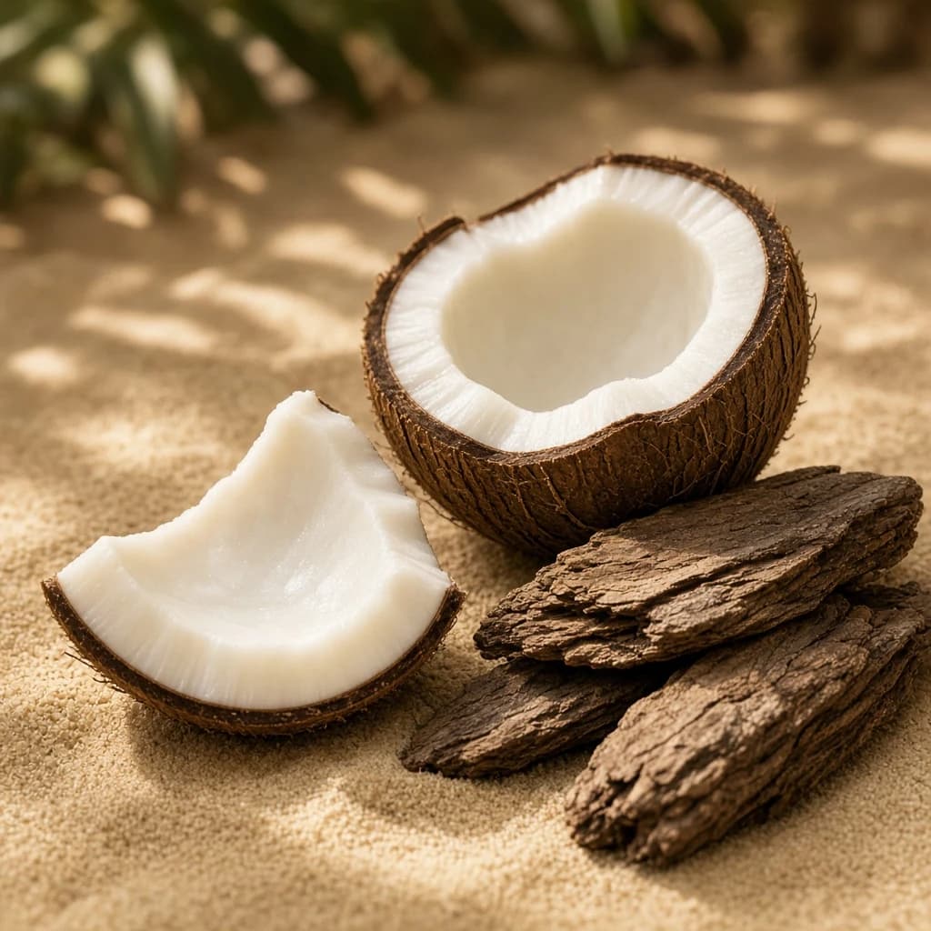 Heart notes — coconut and woodsy notes