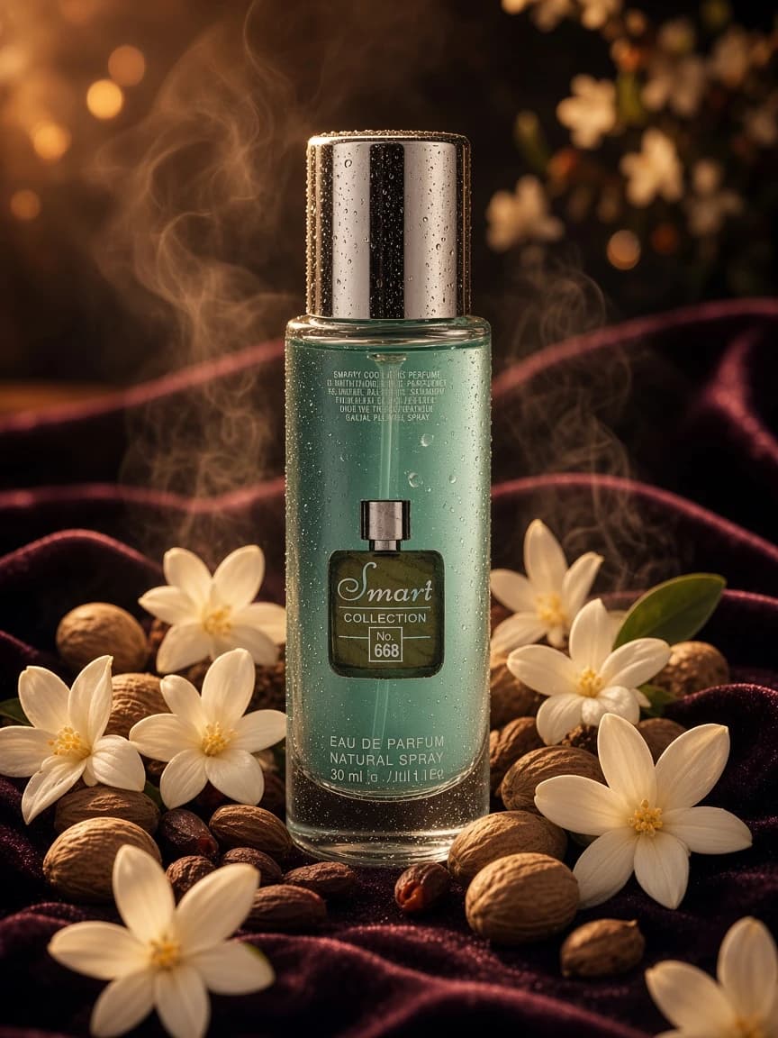 Smart Guilty Elixir 668 campaign — spicy orange blossom night wear vibe