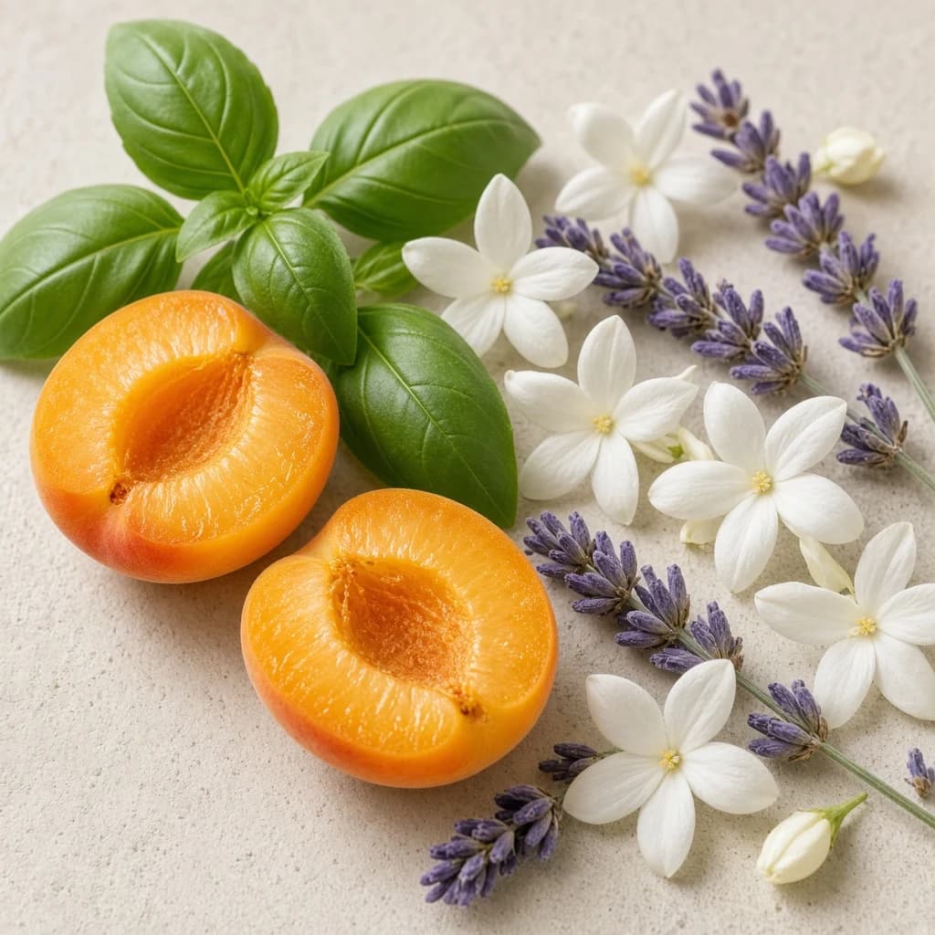 Heart notes — apricot, basil, jasmine, lavender