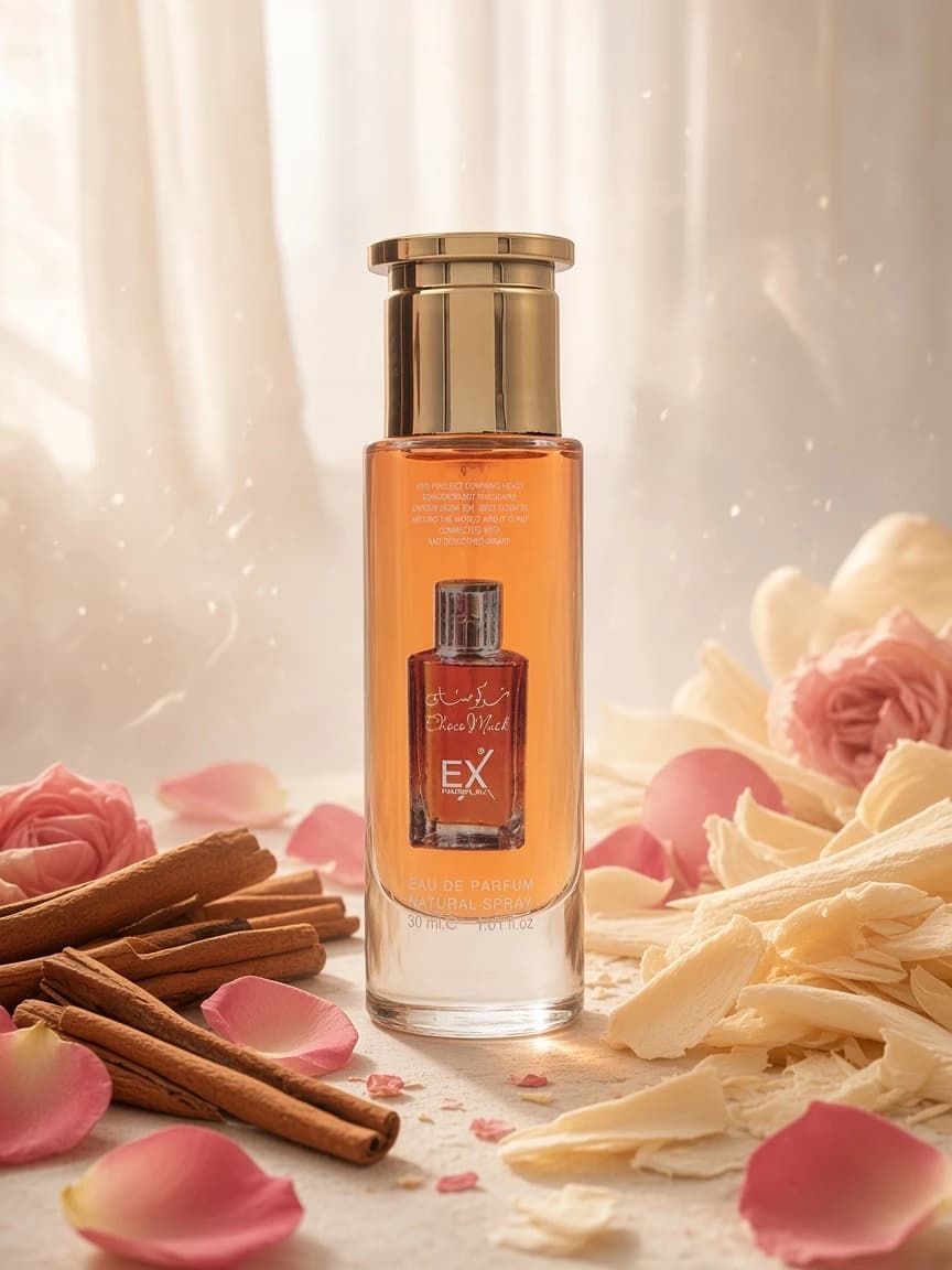 EX Choco Musk — warm chocolate-vanilla evening campaign
