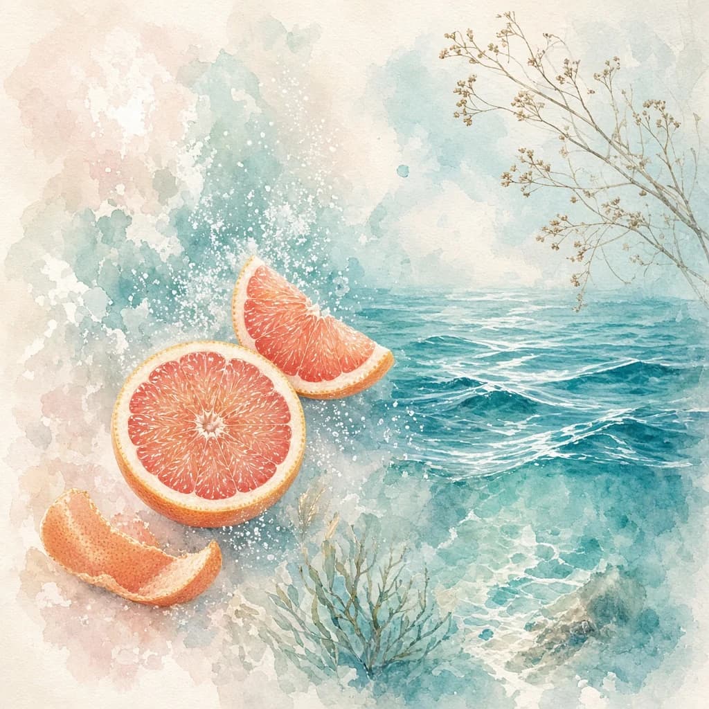 Opening notes composition — grapefruit and marine accord