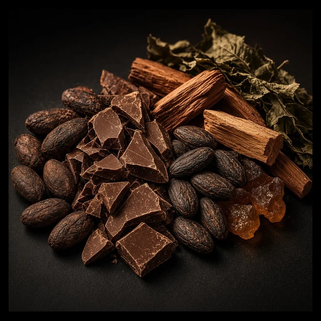 Dry-down notes composition — Cocoapulse, tonka, maple, Ambrofix, patchouli