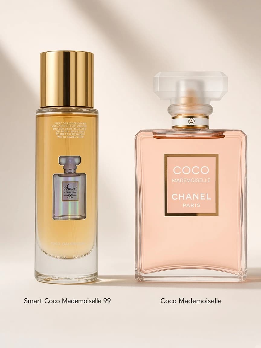 Dupe comparison: Smart 99 beside Coco Mademoiselle